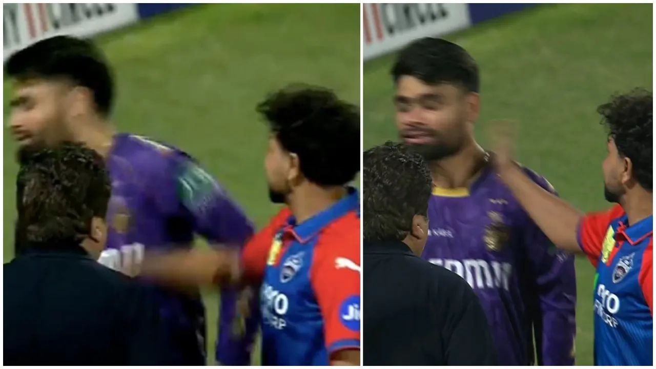 Kuldeep Yadav slaps Rinku Singh
